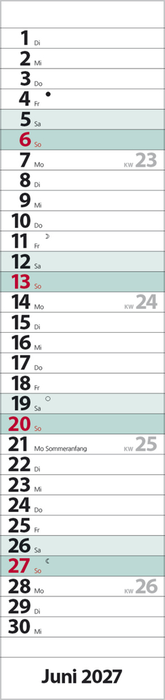 Weitere Ansicht: Streifenplaner Compact Türkis 2027
