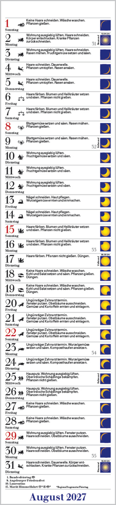 Weitere Ansicht: Mond-Langplaner 2027