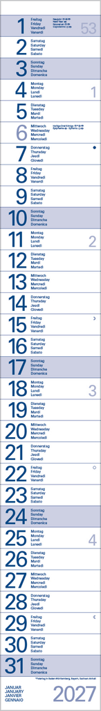Weitere Ansicht: Streifentimer 2027