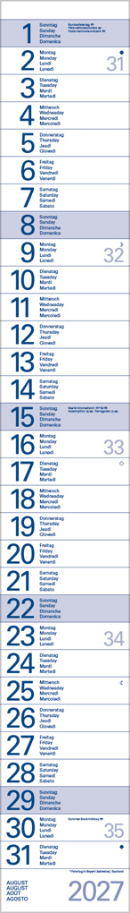 Weitere Ansicht: Streifentimer 2027