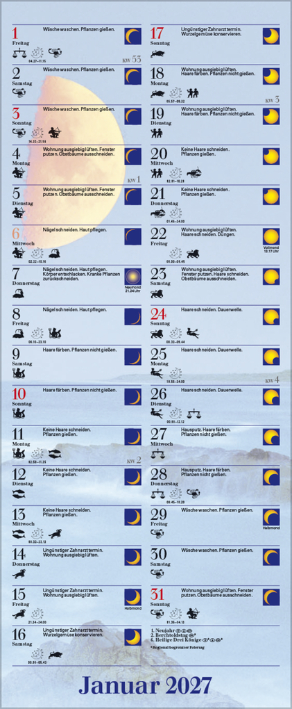 Weitere Ansicht: Mond-Planer 2027