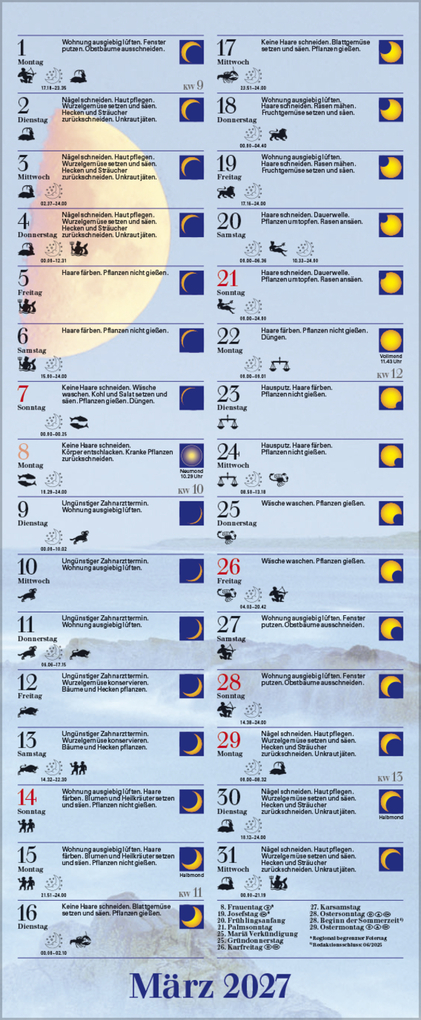 Weitere Ansicht: Mond-Planer 2027