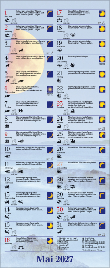 Weitere Ansicht: Mond-Planer 2027