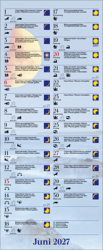 Weitere Ansicht: Mond-Planer 2027