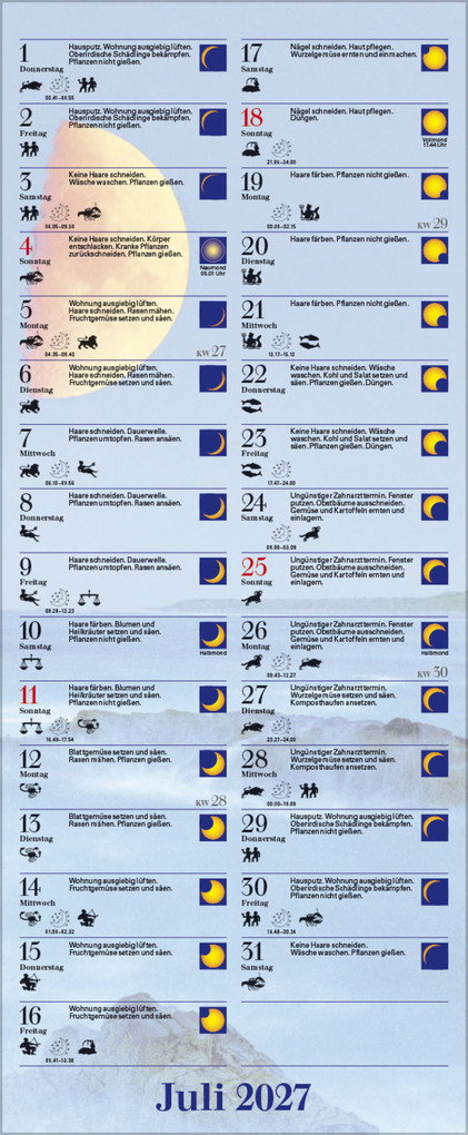 Weitere Ansicht: Mond-Planer 2027