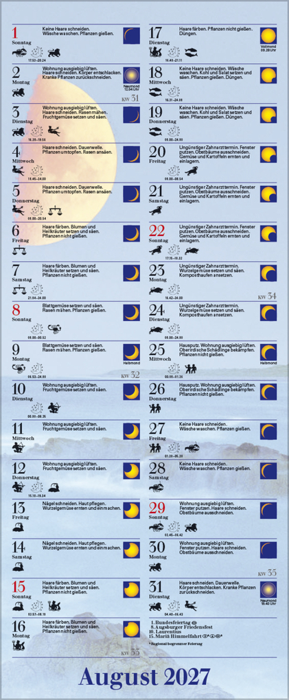 Weitere Ansicht: Mond-Planer 2027