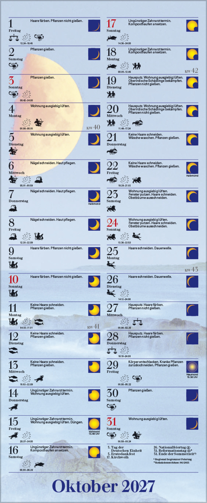 Weitere Ansicht: Mond-Planer 2027