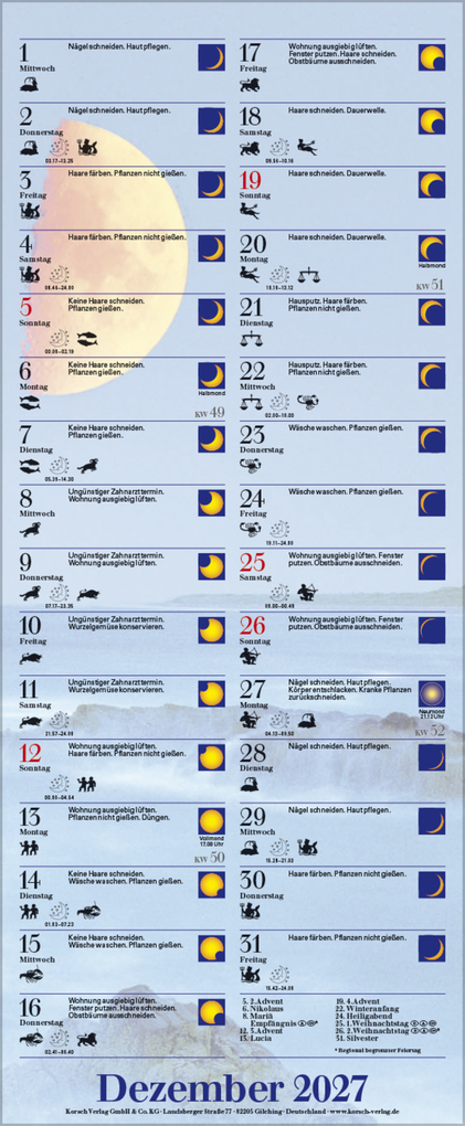 Weitere Ansicht: Mond-Planer 2027
