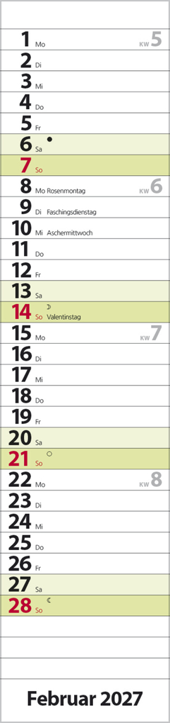 Weitere Ansicht: Streifenplaner Compact Grün 2027