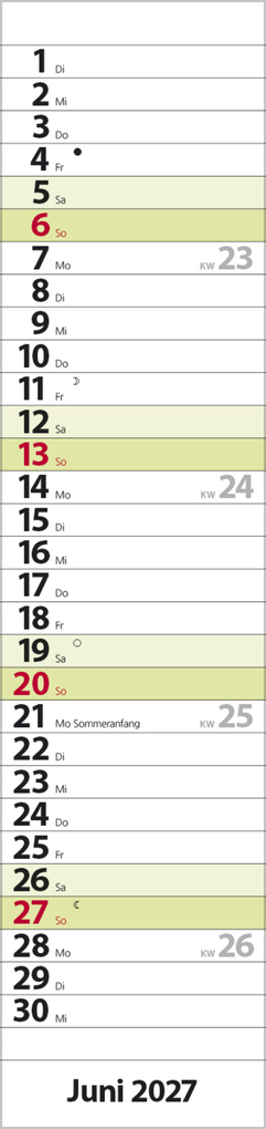 Weitere Ansicht: Streifenplaner Compact Grün 2027