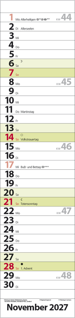 Weitere Ansicht: Streifenplaner Compact Grün 2027