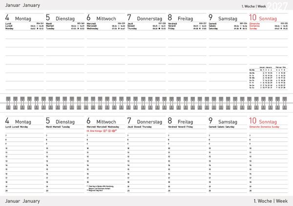 Weitere Ansicht: Tischkalender Edition Natur Blumenwiese 2027 quer