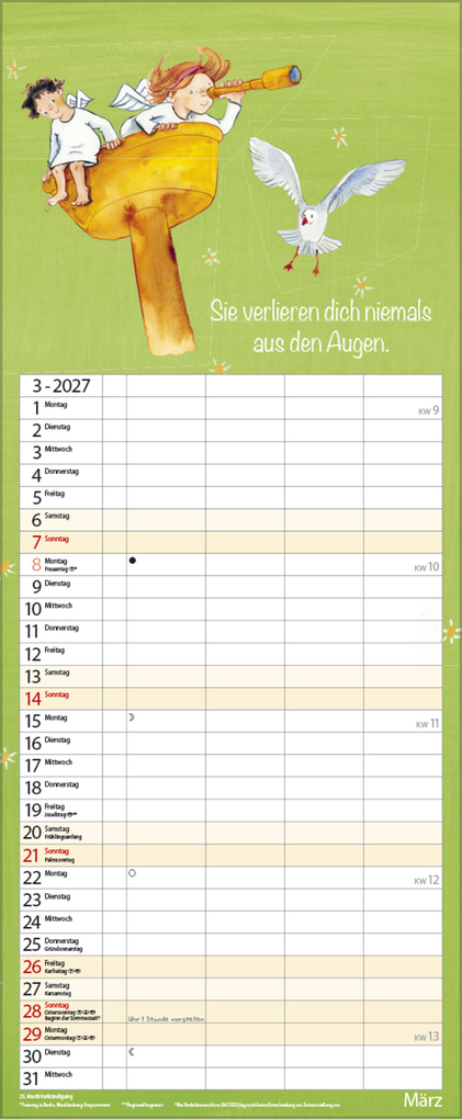 Weitere Ansicht: Familientimer Schutzengel 2027