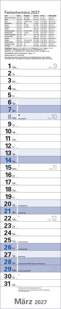 Weitere Ansicht: Planer Blau 2027