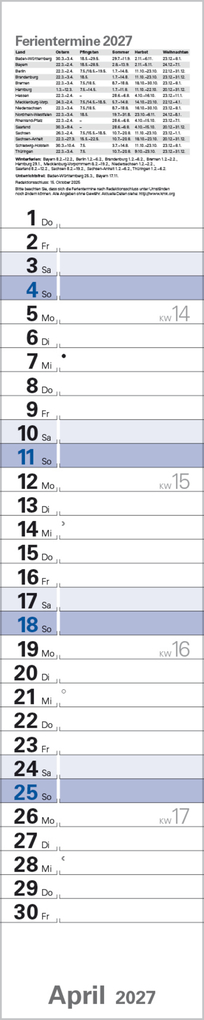 Weitere Ansicht: Planer Blau 2027