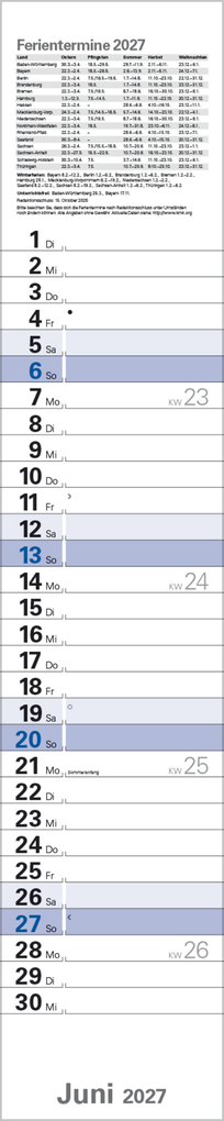 Weitere Ansicht: Planer Blau 2027