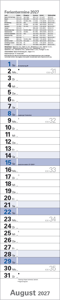 Weitere Ansicht: Planer Blau 2027