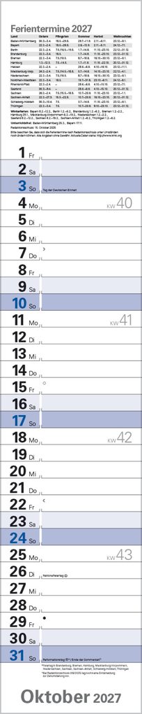 Weitere Ansicht: Planer Blau 2027