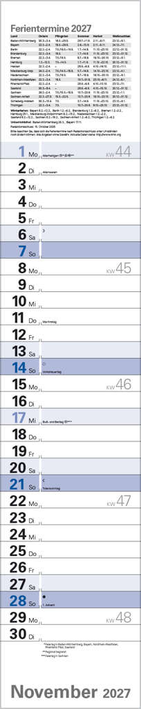 Weitere Ansicht: Planer Blau 2027