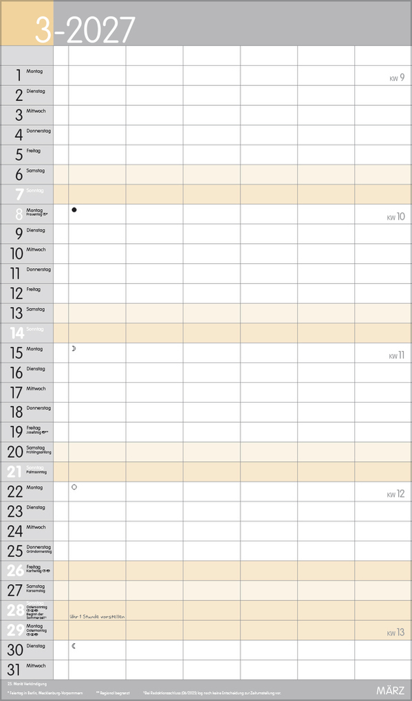 Weitere Ansicht: XL Familienplaner Pastell 2027
