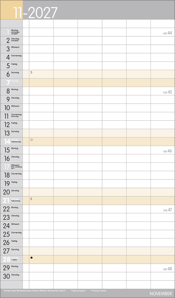 Weitere Ansicht: XL Familienplaner Pastell 2027