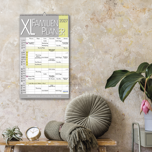 Weitere Ansicht: XL Familienplaner Pastell 2027