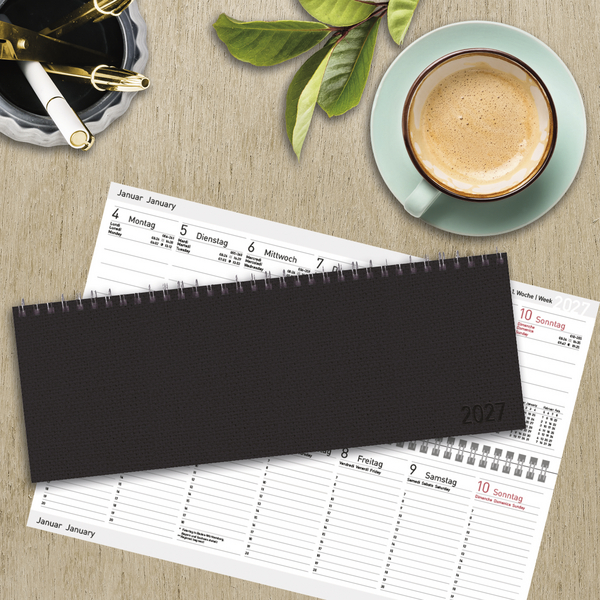 Weitere Ansicht: Tischkalender quer Professional Premium 2027 schwarz
