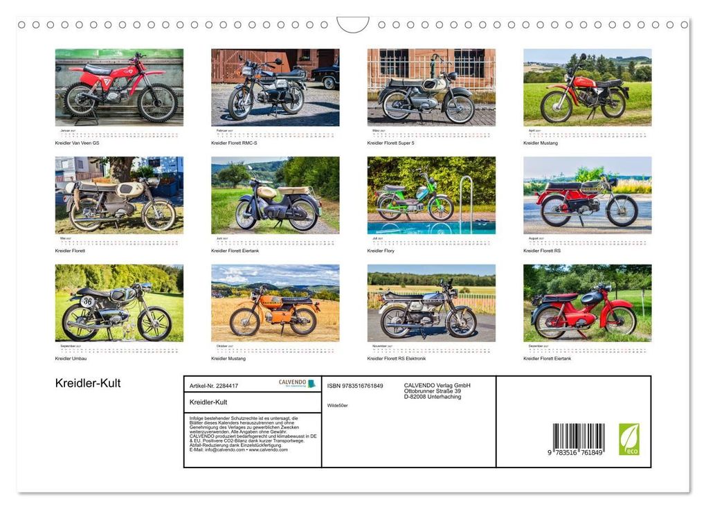 Weitere Ansicht: Kreidler-Kult (Wandkalender 2027 DIN A3 quer), CALVENDO Monatskalender | Calvendo, Frank Kremer & Richard Kiefer