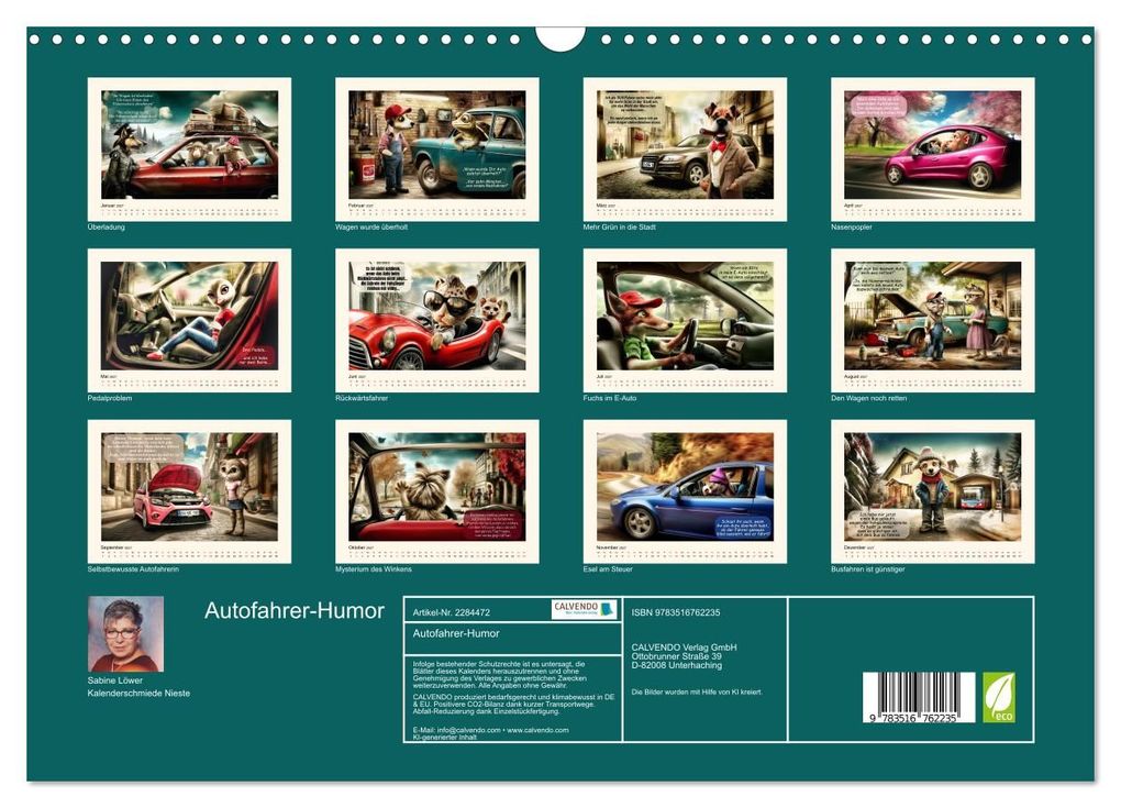 Weitere Ansicht: Autofahrer-Humor (Wandkalender 2027 DIN A3 quer), CALVENDO Monatskalender | Calvendo, Sabine Löwer