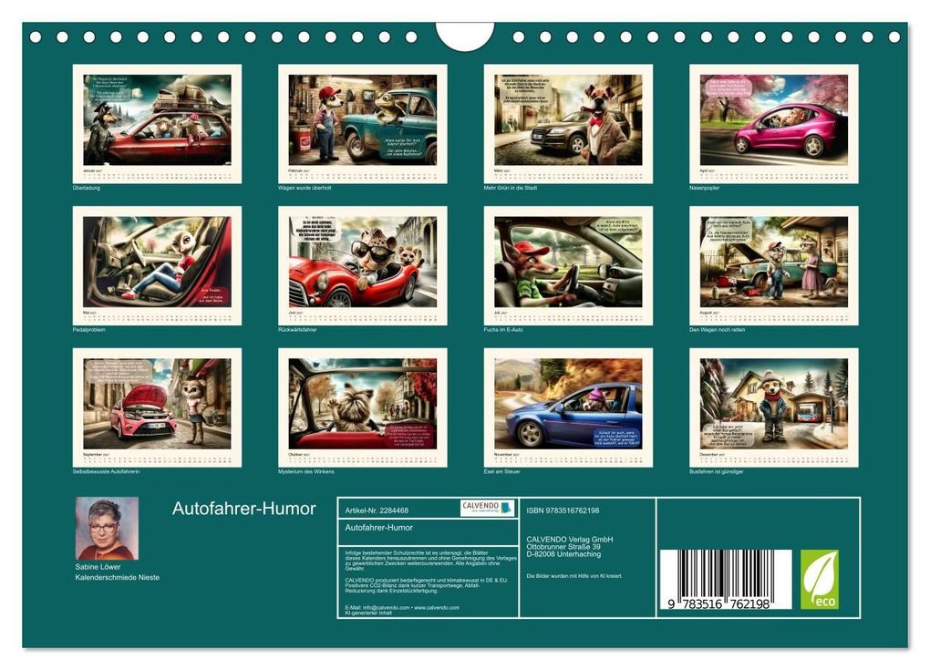 Weitere Ansicht: Autofahrer-Humor (Wandkalender 2027 DIN A4 quer), CALVENDO Monatskalender | Calvendo, Sabine Löwer