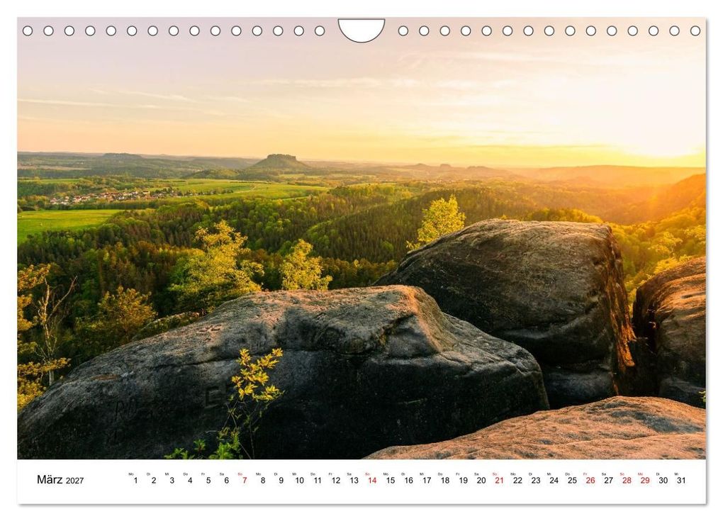 Weitere Ansicht: Sächsische Schweiz - Wandern im Elbsandsteingebirge (Wandkalender 2027 DIN A4 quer), CALVENDO Monatskalender | Calvendo, Benjamin Bisanz