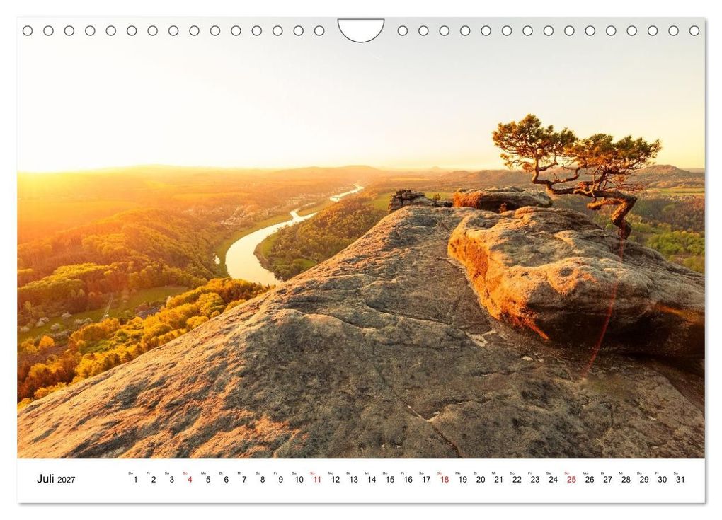 Weitere Ansicht: Sächsische Schweiz - Wandern im Elbsandsteingebirge (Wandkalender 2027 DIN A4 quer), CALVENDO Monatskalender | Calvendo, Benjamin Bisanz