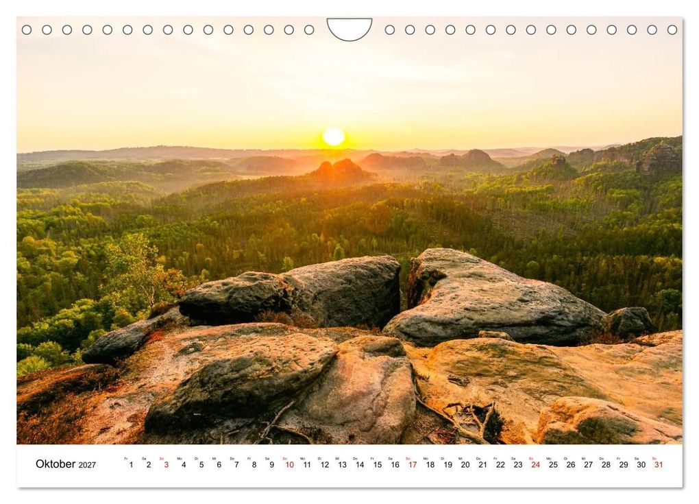 Weitere Ansicht: Sächsische Schweiz - Wandern im Elbsandsteingebirge (Wandkalender 2027 DIN A4 quer), CALVENDO Monatskalender | Calvendo, Benjamin Bisanz