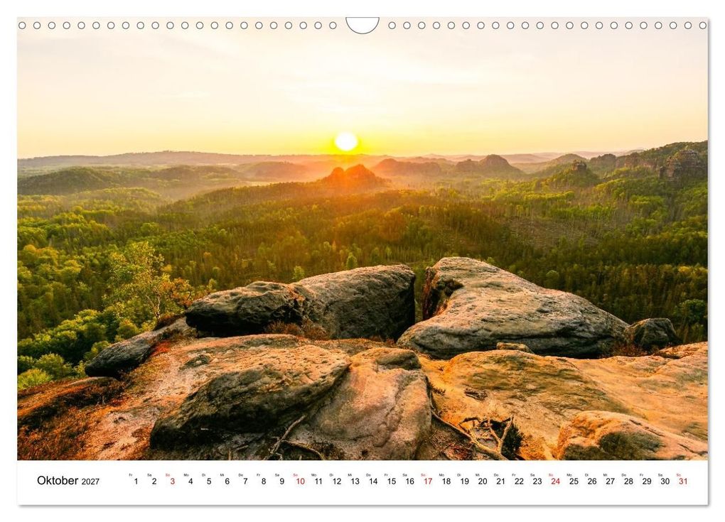 Weitere Ansicht: Sächsische Schweiz - Wandern im Elbsandsteingebirge (Wandkalender 2027 DIN A3 quer), CALVENDO Monatskalender | Calvendo, Benjamin Bisanz