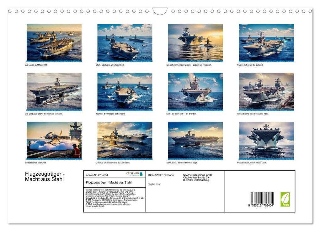 Weitere Ansicht: Flugzeugträger - Macht aus Stahl (Wandkalender 2027 DIN A3 quer), CALVENDO Monatskalender | Calvendo, Torsten Irmer
