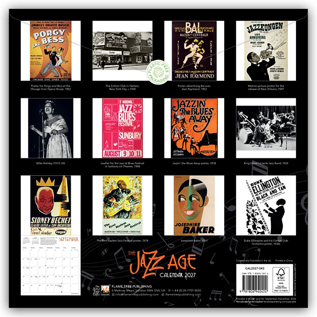 Weitere Ansicht: The Jazz Age - Das Zeitalter des Jazz 2027 - Original Flame Tree Publishing-Kalender [Kalender] | Flame Tree Publishing
