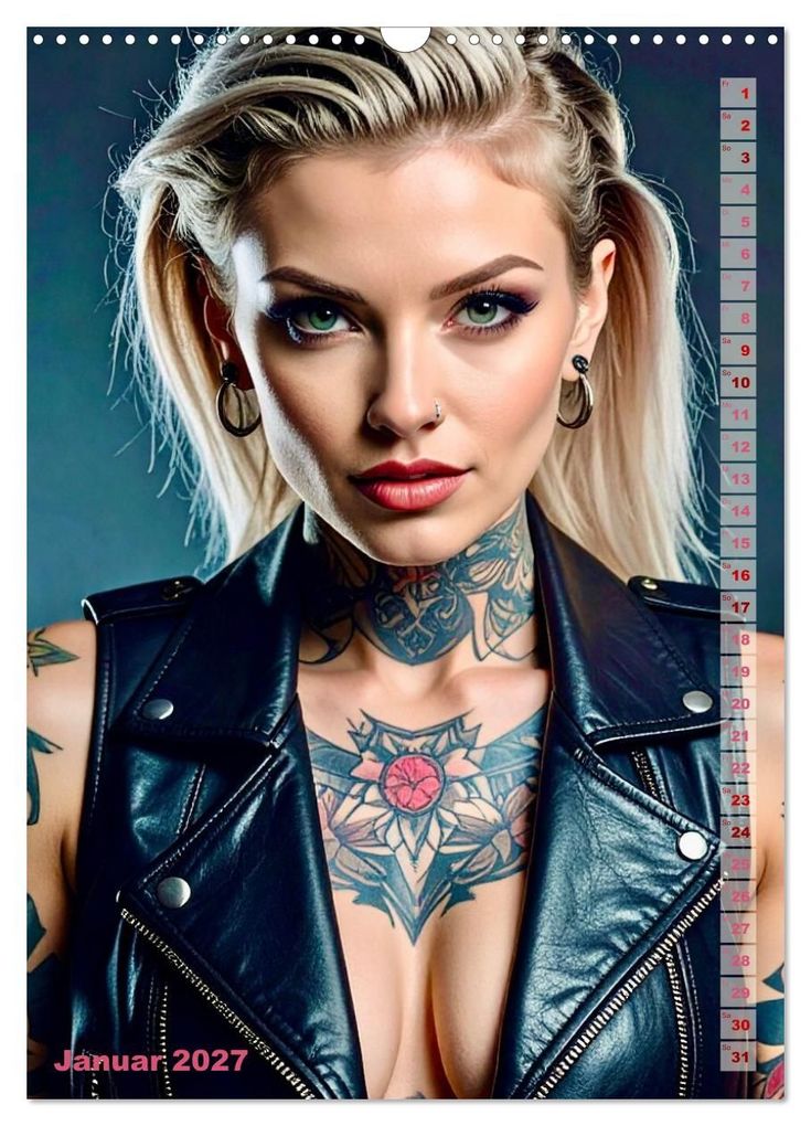 Weitere Ansicht: Tattoo Beauties Portraits (Wandkalender 2027 DIN A3 hoch), CALVENDO Monatskalender | Calvendo, Udo Talmon