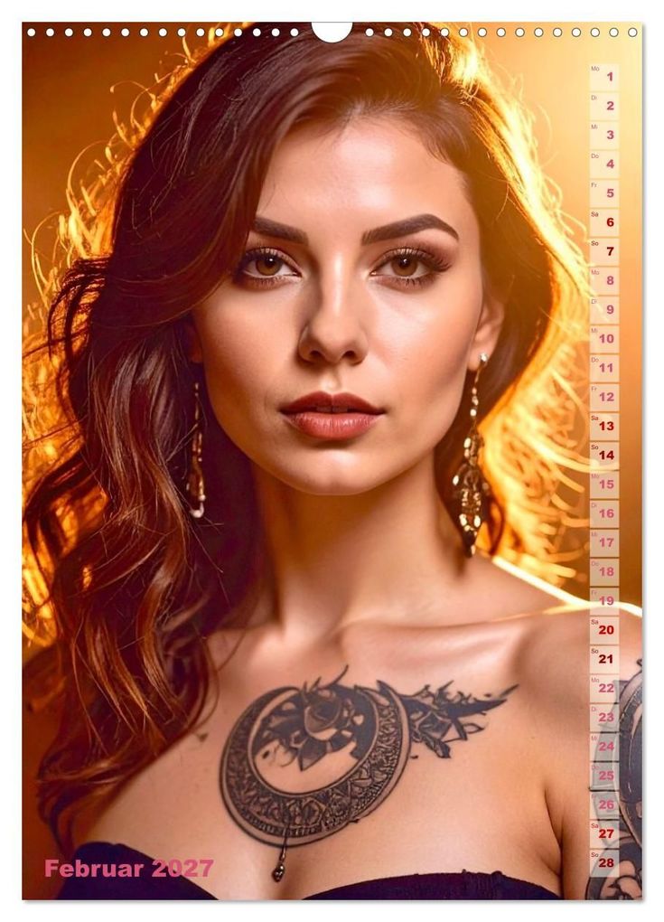 Weitere Ansicht: Tattoo Beauties Portraits (Wandkalender 2027 DIN A3 hoch), CALVENDO Monatskalender | Calvendo, Udo Talmon