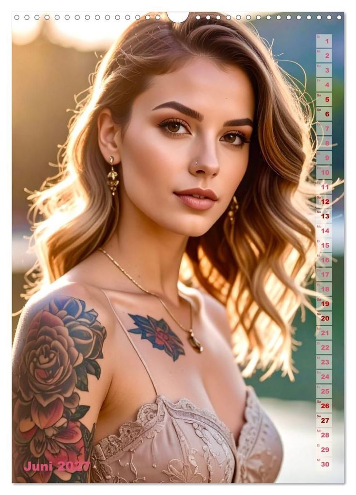 Weitere Ansicht: Tattoo Beauties Portraits (Wandkalender 2027 DIN A3 hoch), CALVENDO Monatskalender | Calvendo, Udo Talmon