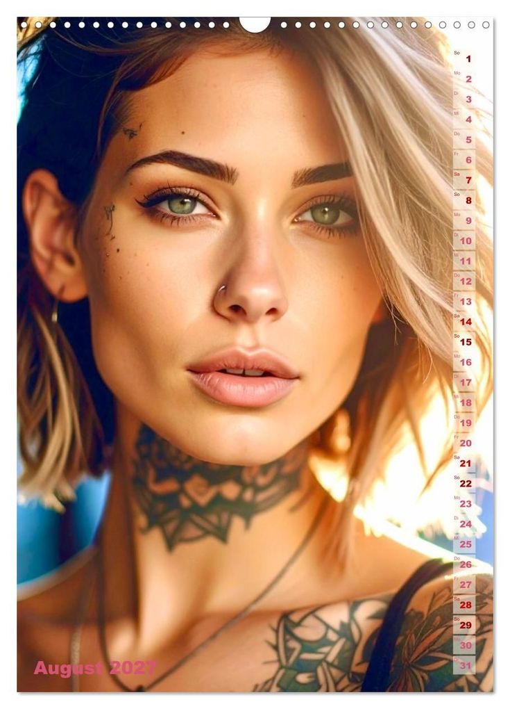 Weitere Ansicht: Tattoo Beauties Portraits (Wandkalender 2027 DIN A3 hoch), CALVENDO Monatskalender | Calvendo, Udo Talmon