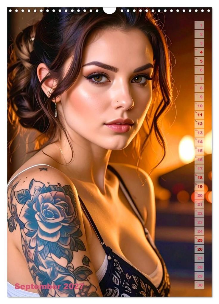 Weitere Ansicht: Tattoo Beauties Portraits (Wandkalender 2027 DIN A3 hoch), CALVENDO Monatskalender | Calvendo, Udo Talmon