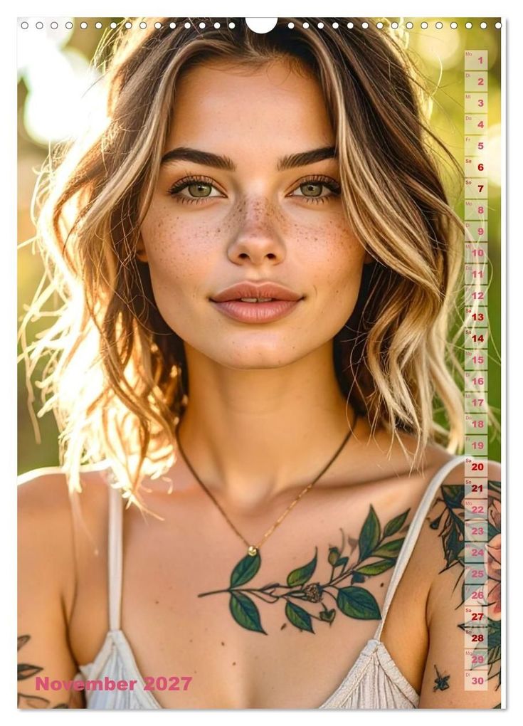 Weitere Ansicht: Tattoo Beauties Portraits (Wandkalender 2027 DIN A3 hoch), CALVENDO Monatskalender | Calvendo, Udo Talmon
