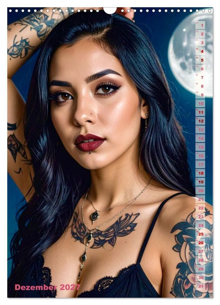 Weitere Ansicht: Tattoo Beauties Portraits (Wandkalender 2027 DIN A3 hoch), CALVENDO Monatskalender | Calvendo, Udo Talmon