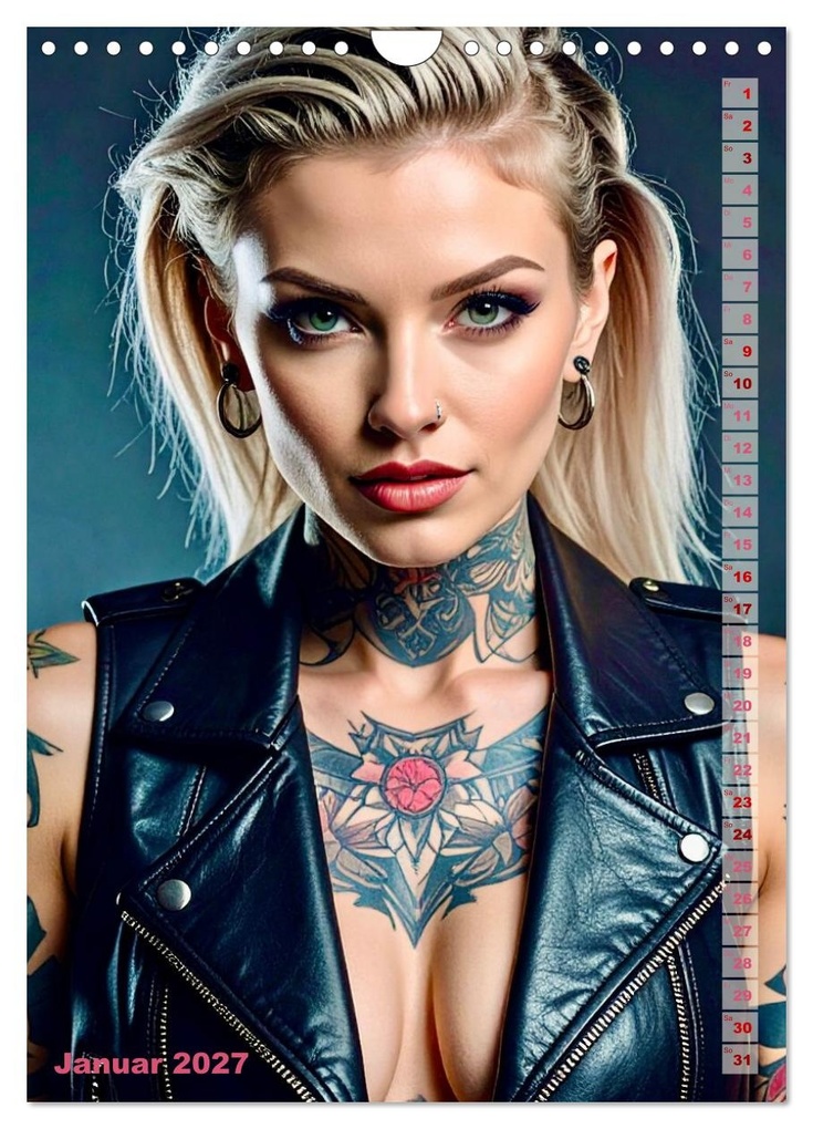 Weitere Ansicht: Tattoo Beauties Portraits (Wandkalender 2027 DIN A4 hoch), CALVENDO Monatskalender | Calvendo, Udo Talmon