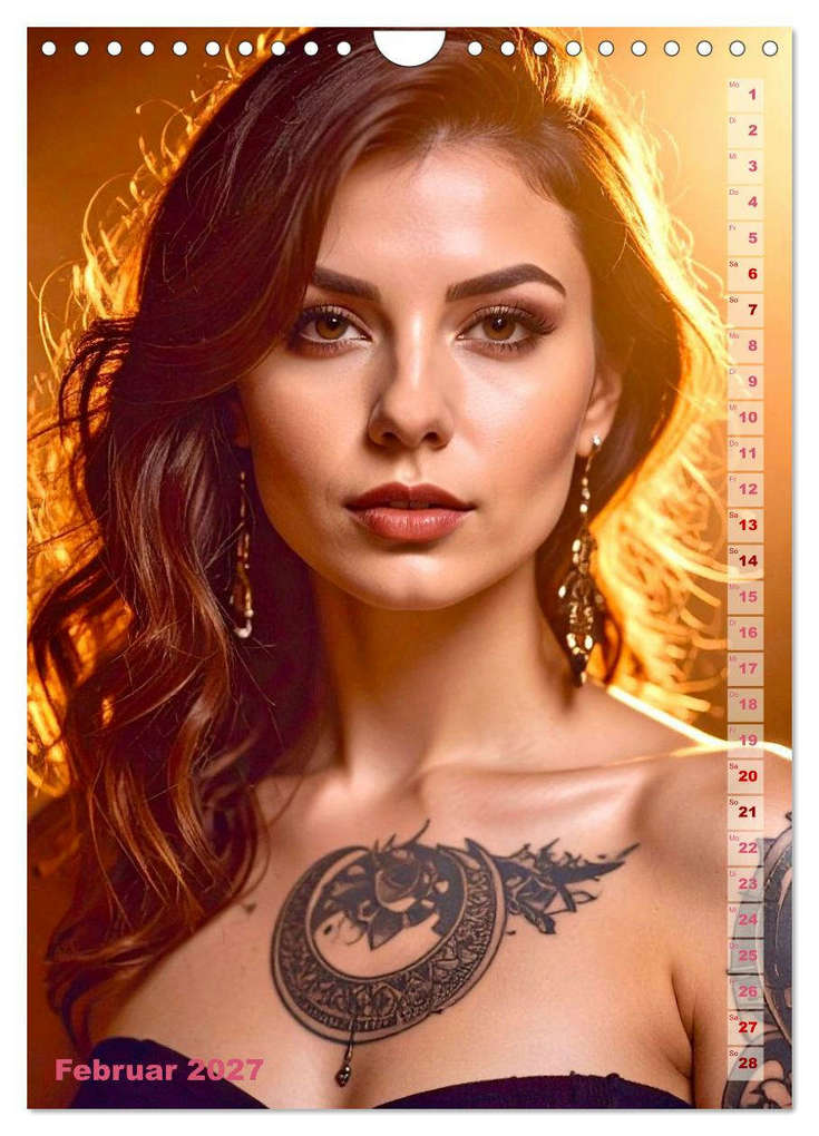 Weitere Ansicht: Tattoo Beauties Portraits (Wandkalender 2027 DIN A4 hoch), CALVENDO Monatskalender | Calvendo, Udo Talmon