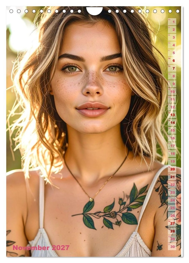 Weitere Ansicht: Tattoo Beauties Portraits (Wandkalender 2027 DIN A4 hoch), CALVENDO Monatskalender | Calvendo, Udo Talmon