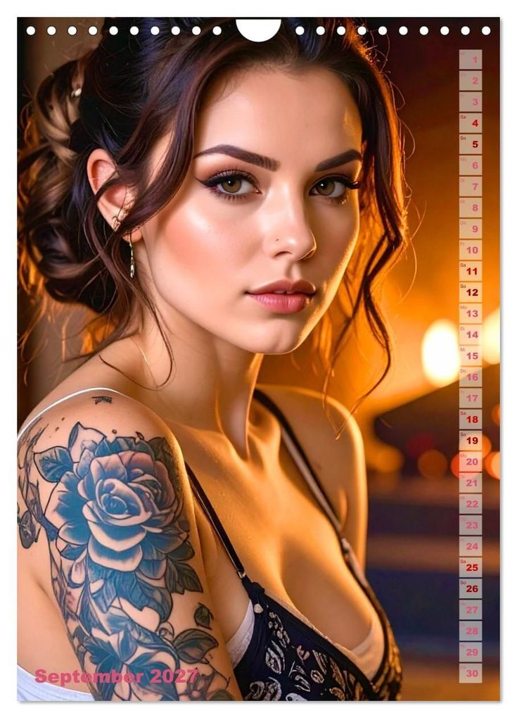 Weitere Ansicht: Tattoo Beauties Portraits (Wandkalender 2027 DIN A4 hoch), CALVENDO Monatskalender | Calvendo, Udo Talmon