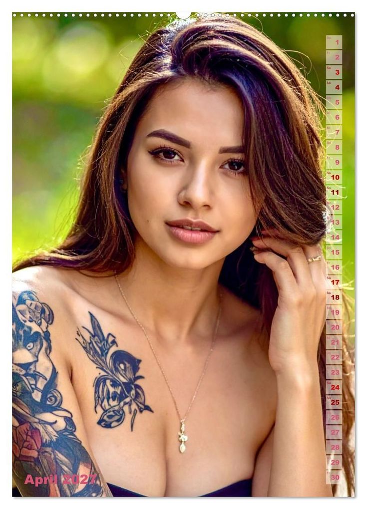 Weitere Ansicht: Tattoo Beauties Portraits (Wandkalender 2027 DIN A2 hoch), CALVENDO Monatskalender | Calvendo, Udo Talmon