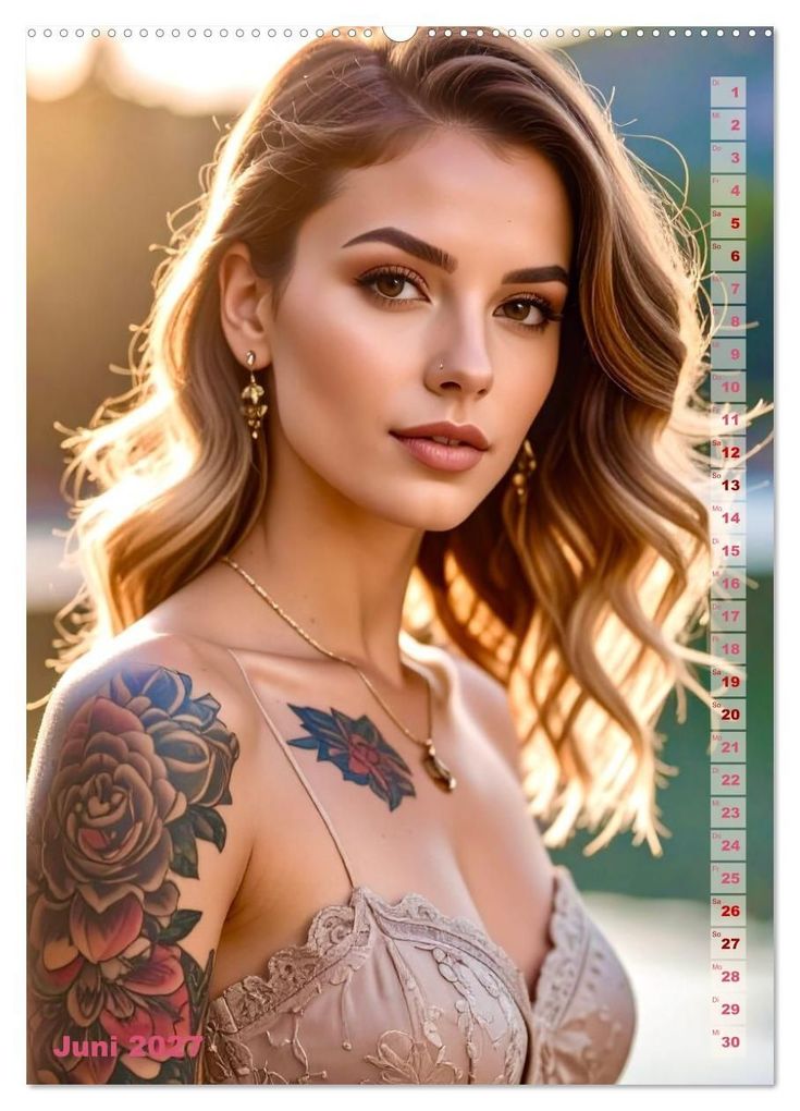 Weitere Ansicht: Tattoo Beauties Portraits (Wandkalender 2027 DIN A2 hoch), CALVENDO Monatskalender | Calvendo, Udo Talmon