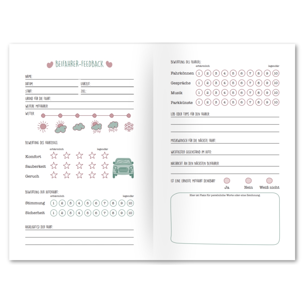 Weitere Ansicht: Beifahrer-Gästebuch zum 18. Geburtstag - Girls Edition - Kreatives Auto-Gästebuch für Fahranfänger, Führerschein & Neues Auto | FLYERALARM Trading GmbH